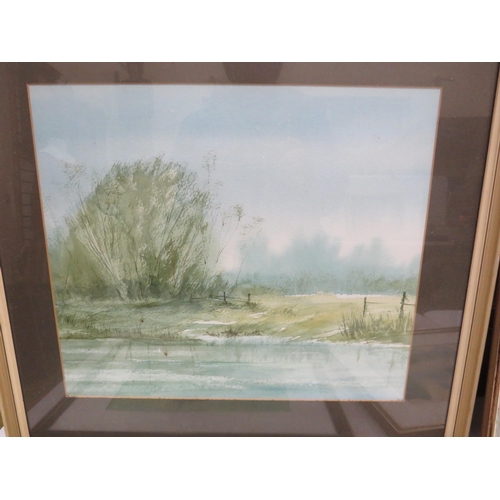 585 - 4 framed watercolours various artists and subjects see pics.