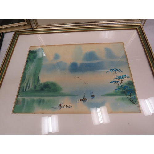 585 - 4 framed watercolours various artists and subjects see pics.