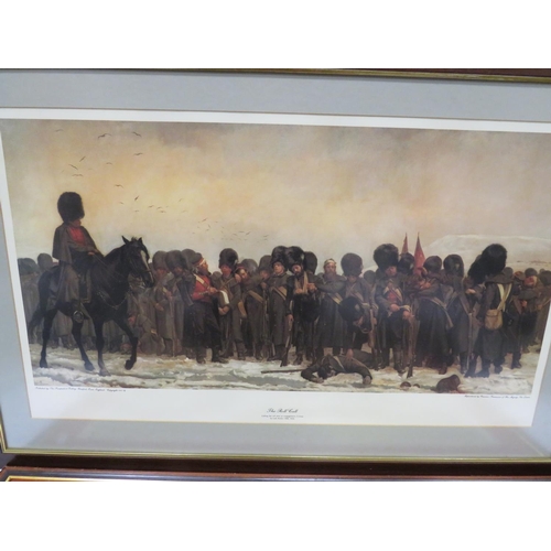 601 - Three large framed and mounted under glass, Prints of the Napoleonic War.  Each approx 36 x 26 inche... 