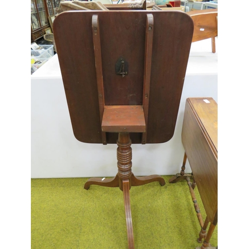 627 - Two early 20th Century Tables.  One a handy Tilt top table with three bracket legs, turned central s... 