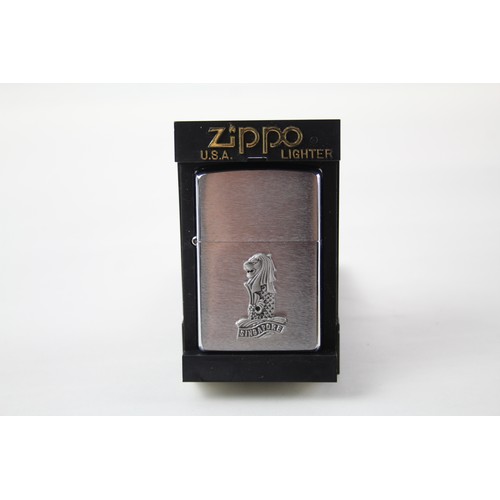 393 - 4 x Zippo Lighters Inc Vintage Egyptian King Pewter Solid Brass Singapore Etc     549546