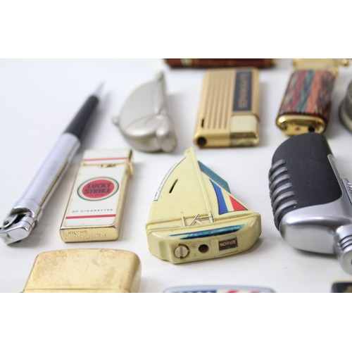 394 - 28 x Vintage Novelty Lighters Inc Phone, Pen, Car Etc     609631