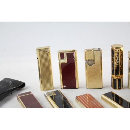 396 - 15 x Vintage Cigarette LIGHTERS Inc Gold Tone, Winco, Comoy's, Colibri Etc     548562