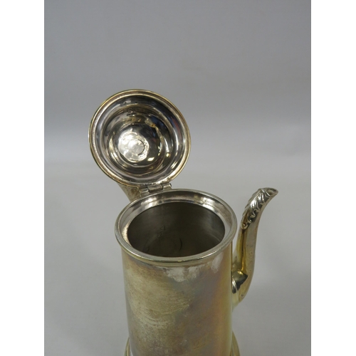 161 - Sheffield Sterling silver Chocolate pourer dated 1905, total weight 265g