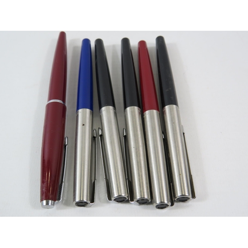 182 - 6 Parker Fountain pens.