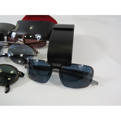 187 - Various Sunglasses Prada, Ray-ban, Storm and Armani plus a few empty cases.