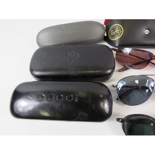 187 - Various Sunglasses Prada, Ray-ban, Storm and Armani plus a few empty cases.