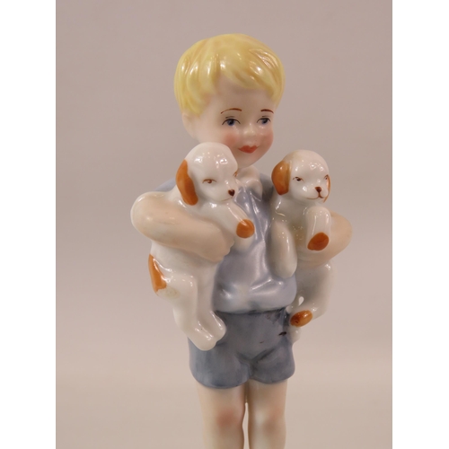 8 - Royal Worcester figurine Mondays child, 13.5 cm tall.