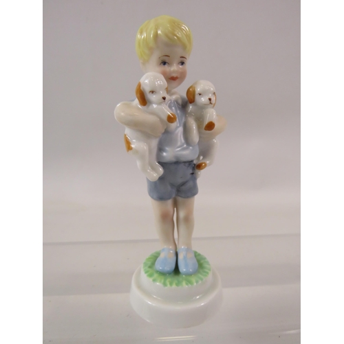 8 - Royal Worcester figurine Mondays child, 13.5 cm tall.