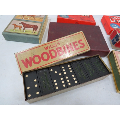 843 - Vintage playing cards and Dominoes.