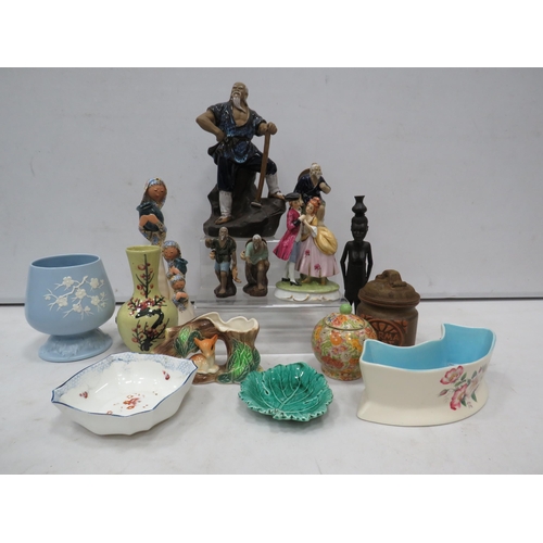 845 - Mixed ceramics lot including Spode, Hornsea, Wedgwood and chinese mud men etc