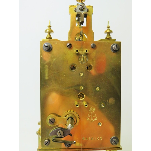 40 - Gustav Becker Anniversary Clock, Serial Number 2450513. Appears to be in running order. Glass dome. ... 