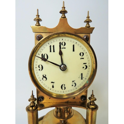 41 - Gustav Becker Anniversary Clock, Serial Number 2248420. Appears to be in running order. Glass dome. ... 