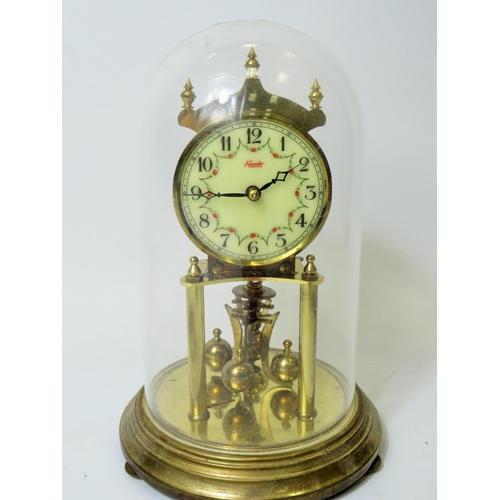 50 - West German Made Kundo Brass based Anniversary Clock. Non runner for spares or repairs . Adustable h... 