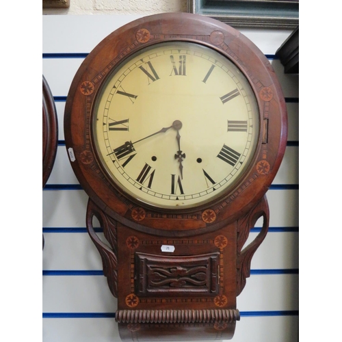 71 - Two Oak Cased Wall clocks, one intermittent runner , Martin Wilkinson of Worksop plus one other for ... 