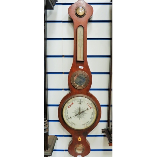 73 - Vintage Barometer/Thermometer. No makers mark. 38 inches long. See photos.