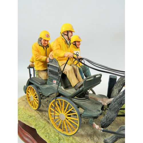 82 - Border Fine arts Model entitled 'Teamwork' by Ray Ayres. On Wooden Plinth. BO729  2001.Limited Editi... 