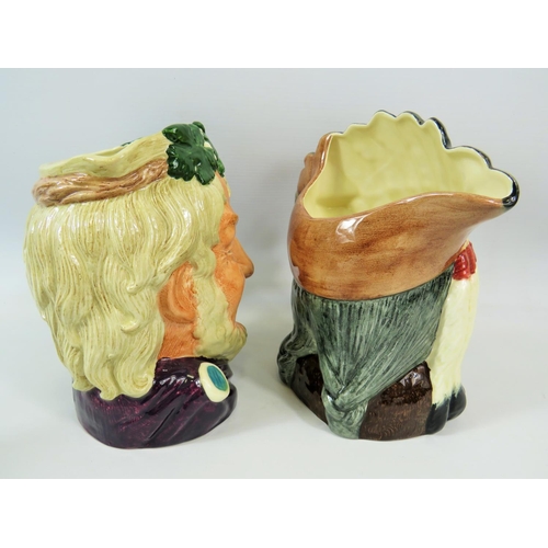 94 - Two Large Royal Doulton Character Jugs. North American Indian (D6611) plus Bacchus (D6499) both in e... 