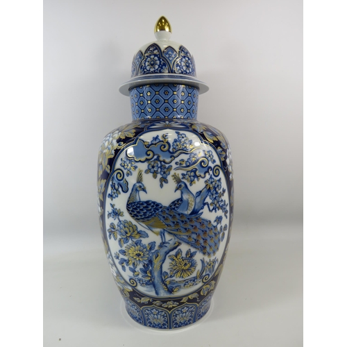 112 - Very Large Kaiser German Porcelain Etrude lidded vase / jar. Approx 60cm tall.