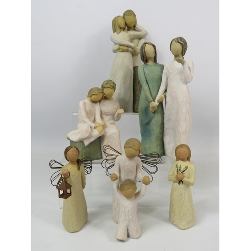 305 - 6 Willow tree figurines the tallest measures 22.5 cm.