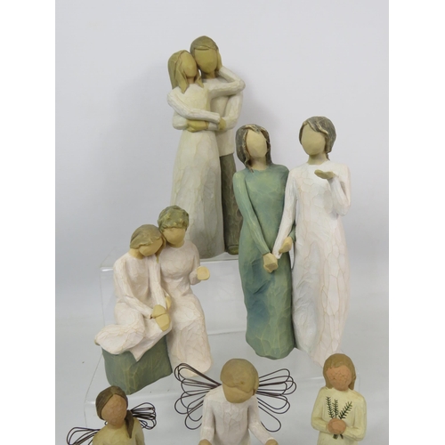 305 - 6 Willow tree figurines the tallest measures 22.5 cm.