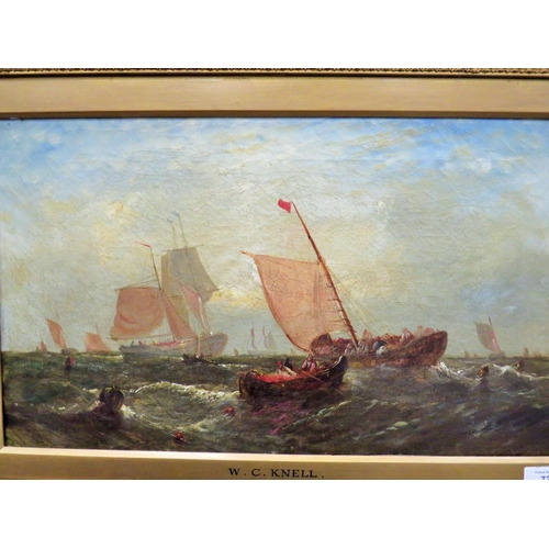 232 - Victorian Oil on Canvas by W. C . Knell  (William Calcot Knell 1830-1880) Untitled but quite possibl... 