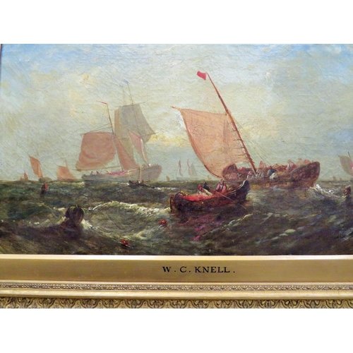 232 - Victorian Oil on Canvas by W. C . Knell  (William Calcot Knell 1830-1880) Untitled but quite possibl... 