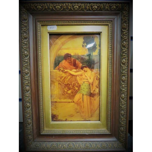 238 - Antique Crystolium style picture housed in a gilt frame which measures 16 x 11 inches.    See photos... 