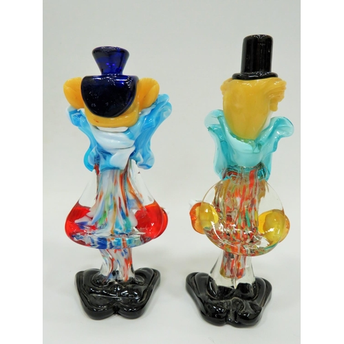 289 - Pair of Murano Clowns, both in good order. Each approx 9 inches tall. See photos.