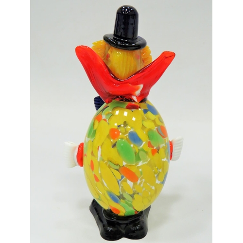 290 - Pair of Murano Clowns, both in good order. Each approx 8 inches tall. (one has damage to it's right ... 