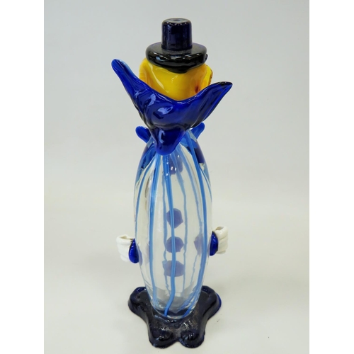 293 - Large Murano Clown in good order which measures approx 11 inches tall.  Light damage to bottom of hi... 