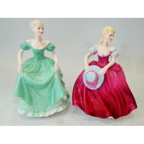 298 - Two Coalport figurines, both approx 8 inches tall. See photos.