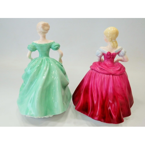 298 - Two Coalport figurines, both approx 8 inches tall. See photos.