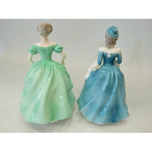 299 - Two Coalport figurines, both approx 8 inches tall. See photos.