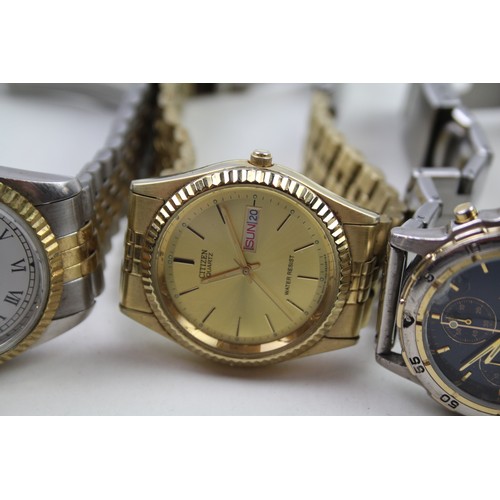 204 - Assorted Men's WRISTWATCHES Quartz WORKING Inc. CARAVELLE Etc. x 4    2112233