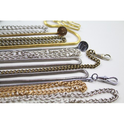 205 - Job Lot Assorted POCKET WATCH CHAINS / ALBERTS Inc. Gold / Silver Tone Etc. x 18    2141733