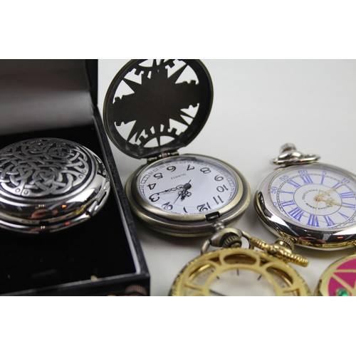 206 - Job Lot Men's Collectors POCKET WATCHES Quartz Untested Assorted Themes x 12   2141780