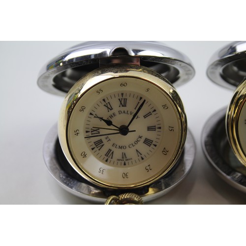 209 - DALVEY OF SCOTLAND Travel / Desk Clocks Quartz WORKING New Batteries Fitted x 3    848796