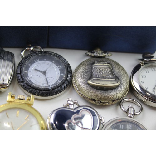 210 - Job Lot Men's Collectors POCKET WATCHES Quartz Untested Assorted Themes x 12    2141787