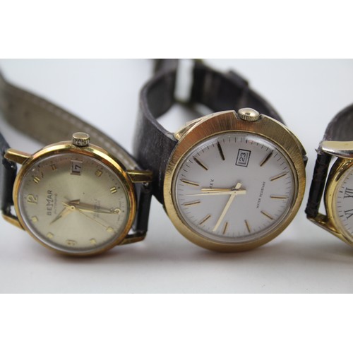 212 - Men's Vintage WRISTWATCHES Hand-wind/Automatic WORKING Inc. TIMEX Etc. x 4     2112388