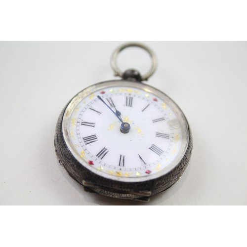 214 - SILVER Mixed Purity Women's Vintage FOB WATCHES Key-wind Non-Working x 2     405642