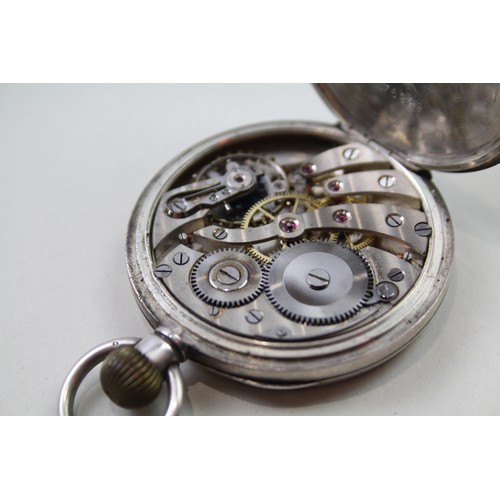 216 - STERLING SILVER Men's Vintage POCKET WATCH Hand-Wind WORKING     2111481