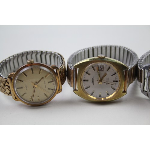 217 - Men's Vintage WRISTWATCHES Hand-wind/Automatic WORKING Inc. TIMEX Etc. x 4     2112397