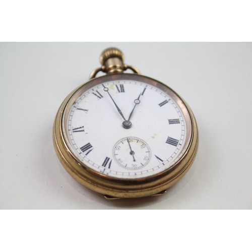 219 - WALTHAM Gents Vintage Rolled Gold POCKET WATCH Hand-wind WORKING     405276