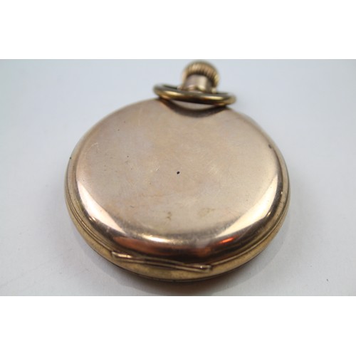 219 - WALTHAM Gents Vintage Rolled Gold POCKET WATCH Hand-wind WORKING     405276