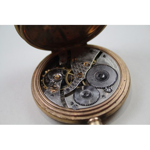 219 - WALTHAM Gents Vintage Rolled Gold POCKET WATCH Hand-wind WORKING     405276