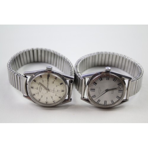 222 - ROTARY Men's Vintage WRISTWATCHES Hand-wind WORKING x 2     2112356