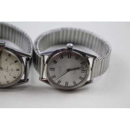 222 - ROTARY Men's Vintage WRISTWATCHES Hand-wind WORKING x 2     2112356