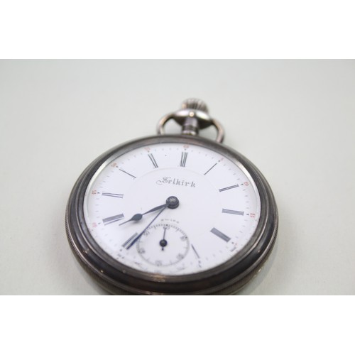 224 - SELKIRK STERLING SILVER Men's Vintage POCKET WATCH Hand-Wind WORKING     405259