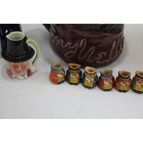 268 - Novelty Vintage Jugs, Toby Jugs Inc Royal Doulton, Beswick & Wood & Sons Etc      549748